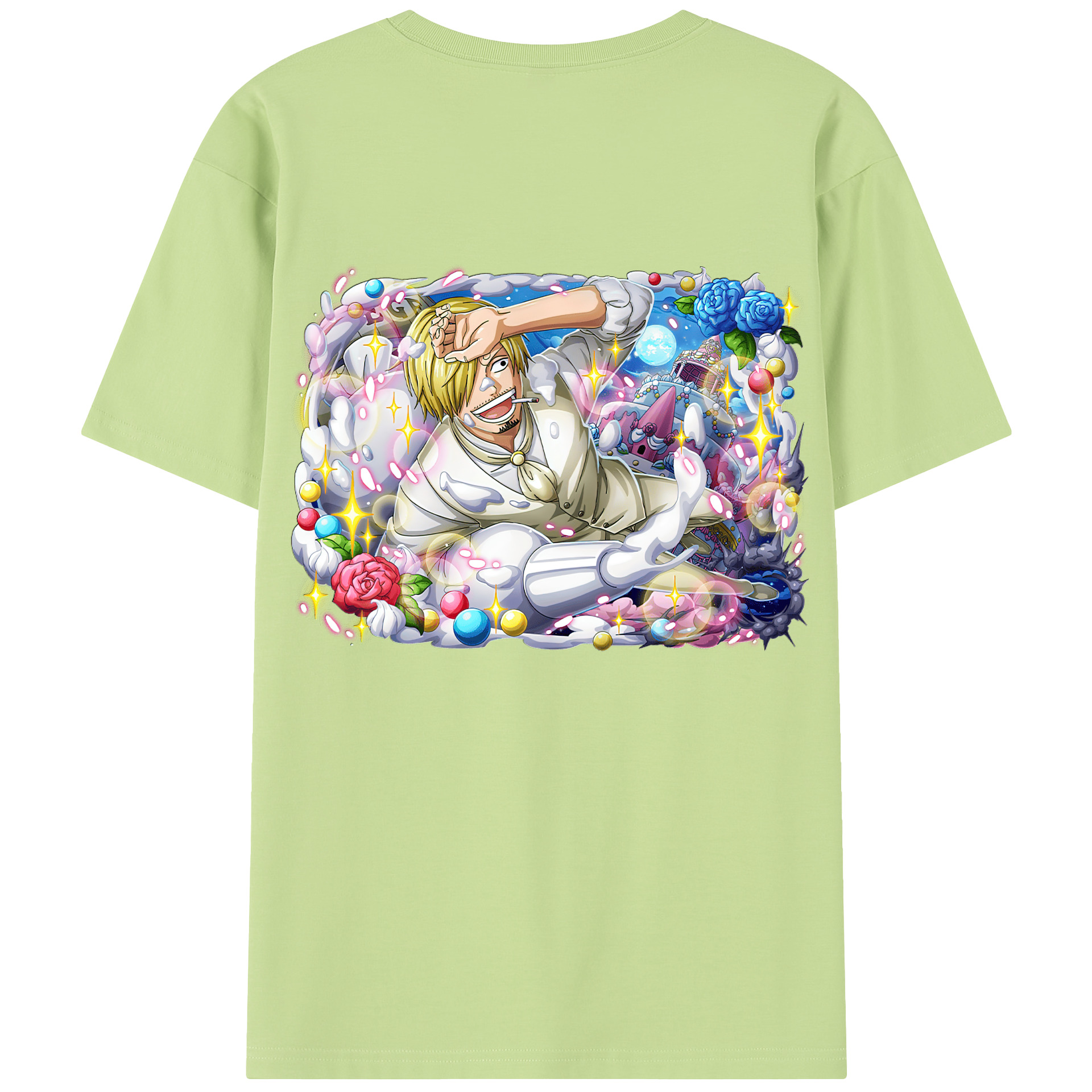 ワンピース サンジ ONE PIECE Sanji 綿100％半袖Tシャツ（背面プリント）